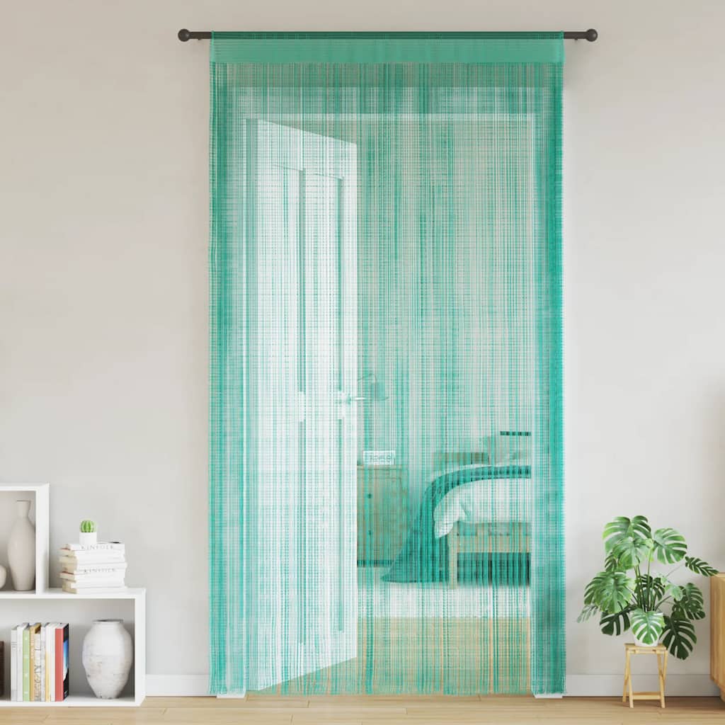 VidaXL Kordelvorhänge 2 Stück Türkis 140x250 cm