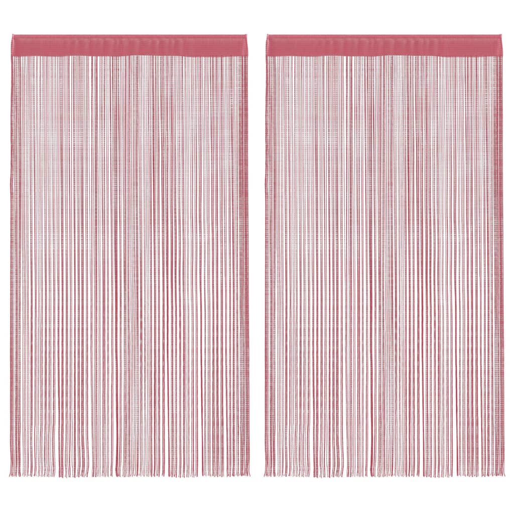 VidaXL Kordelvorhänge 2 Stück 140x250 cm rosa