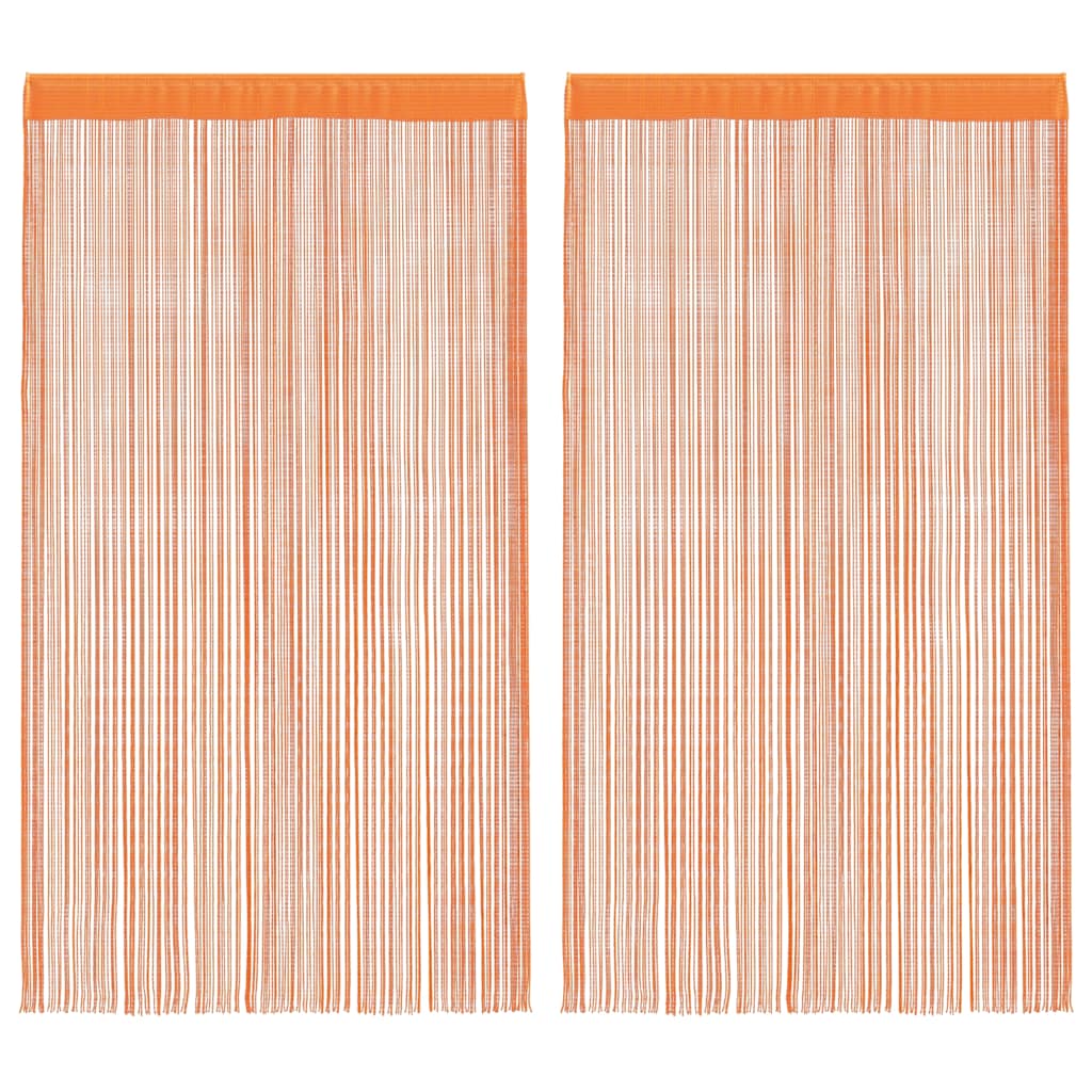VidaXL Kordelvorhänge 2 Stück 100x250 cm Orange