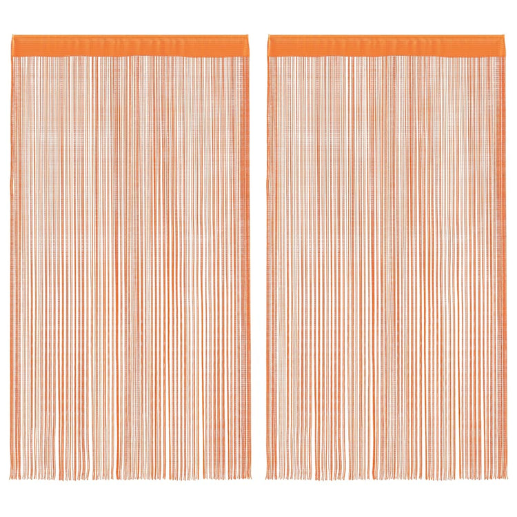 VidaXL Kordelvorhänge 2 Stück 100x250 cm Orange
