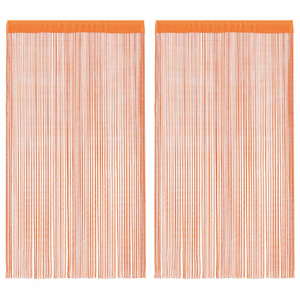 VidaXL Kordelvorhänge 2 Stück 140x250 cm Orange
