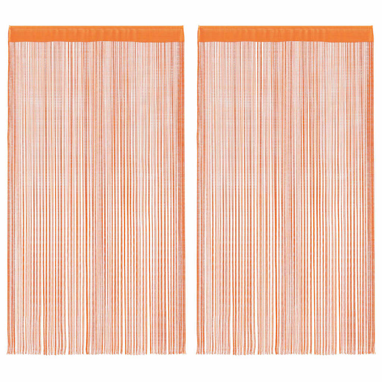 VidaXL Kordelvorhänge 2 Stück 140x250 cm Orange