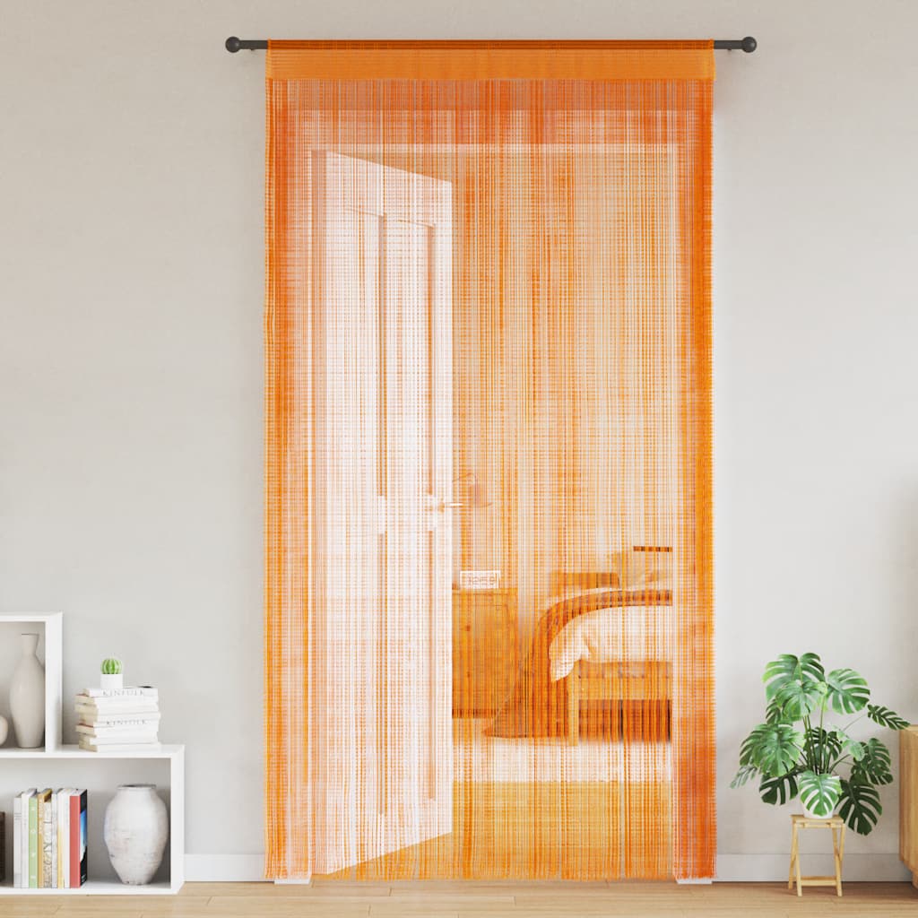 VidaXL Kordelvorhänge 2 Stück 140x250 cm Orange