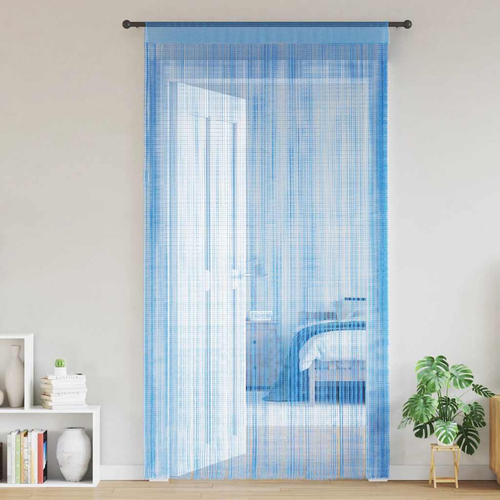 VidaXL Kordelvorhänge 2 Stück 140x250 cm Hellblau