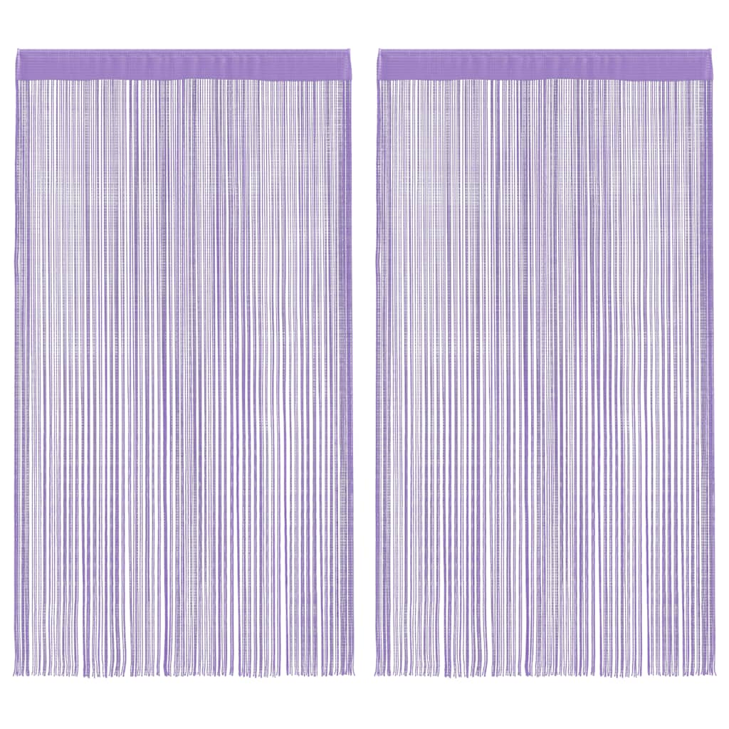 VidaXL Kordelvorhänge 2 Stück 100x250 cm Lila