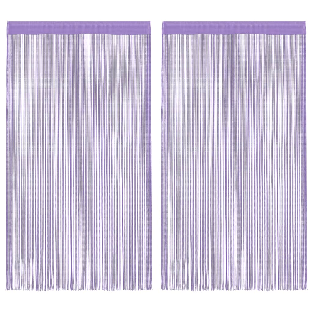 VidaXL Kordelvorhänge 2 Stk. Lila 140x250 cm