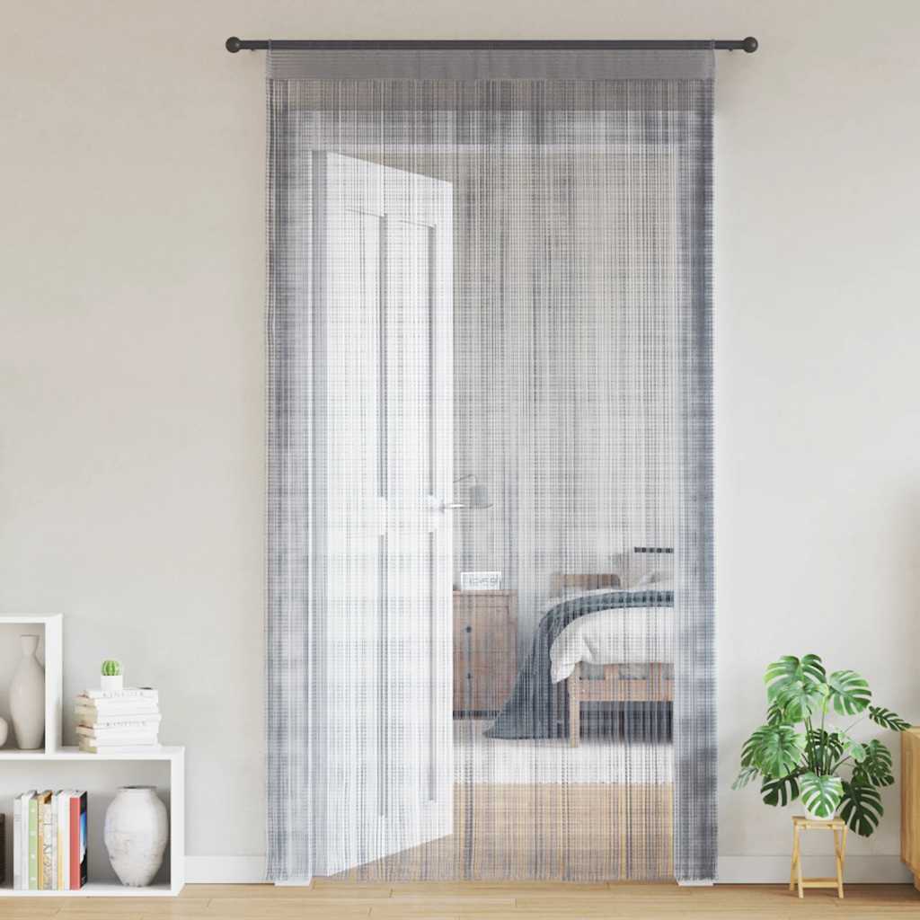 VidaXL Kordelvorhänge 2 Stück 100x250 cm Hellgrau