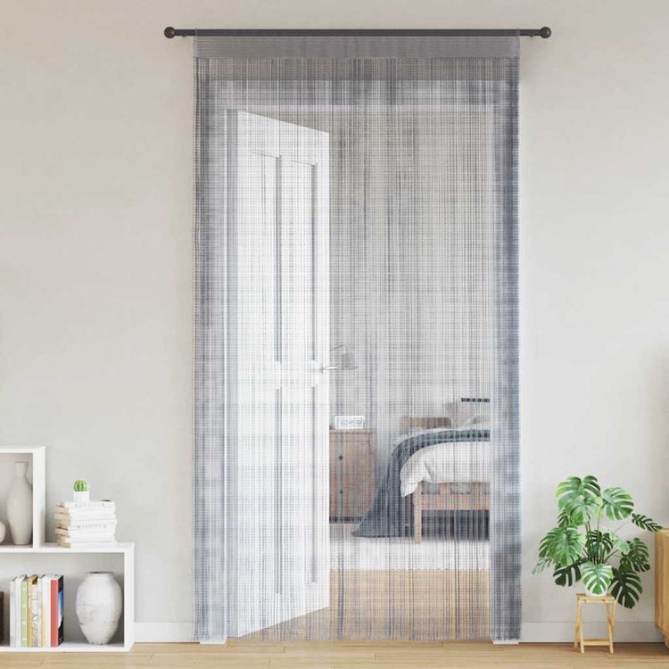 VidaXL Kordelvorhänge 2 Stück 100x250 cm Hellgrau