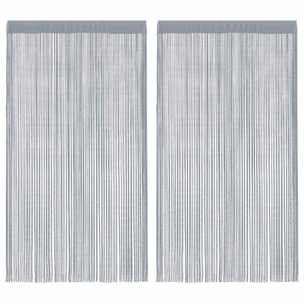VidaXL Kordelvorhänge 2 Stück 140x250 cm Hellgrau