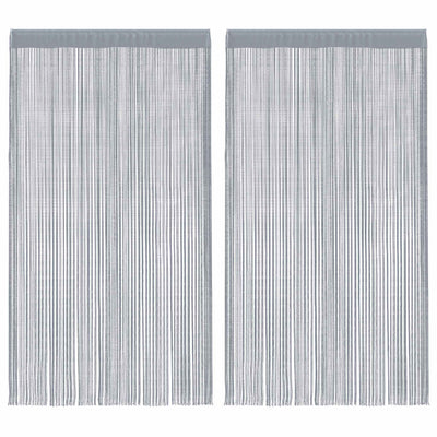 VidaXL Kordelvorhänge 2 Stück 140x250 cm Hellgrau