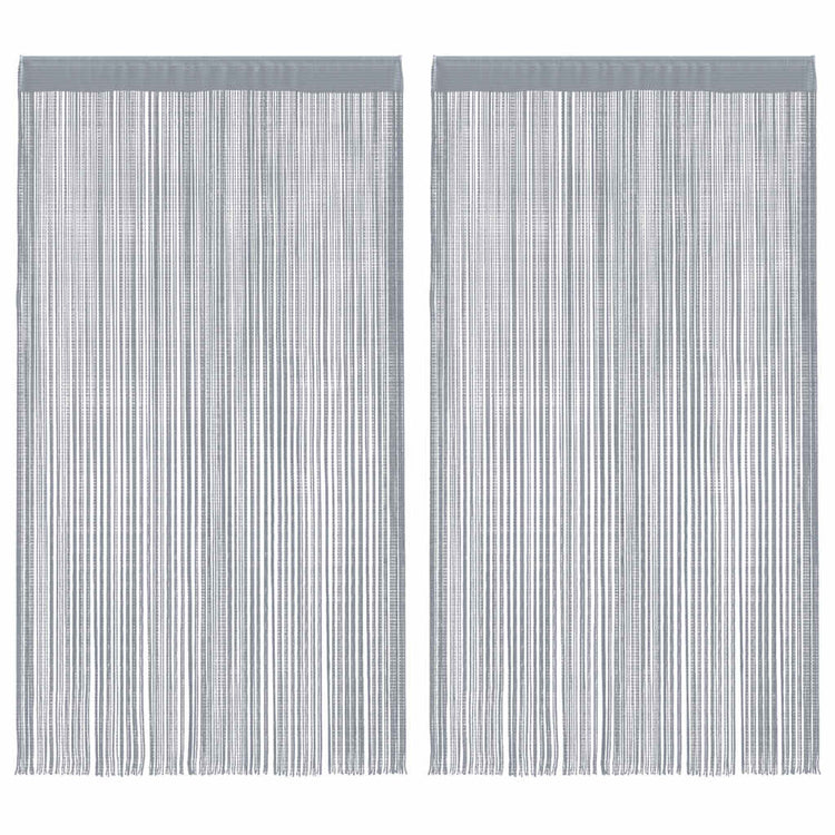 VidaXL Kordelvorhänge 2 Stück 140x250 cm Hellgrau