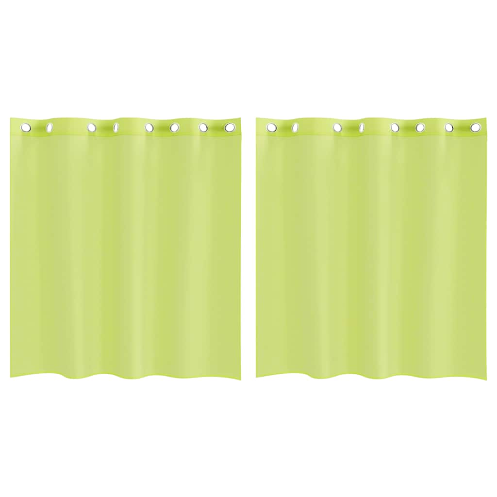 Vidaxx Gardinen Voile mit Ösen 2 Stück 140x140 cm Apfelgrün