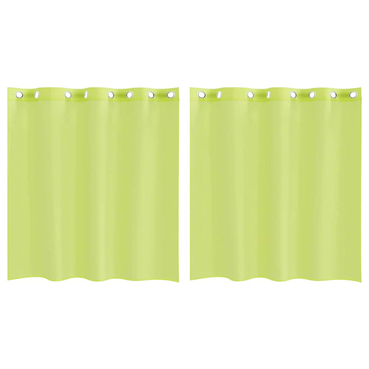 Vidaxx Gardinen Voile mit Ösen 2 Stück 140x140 cm Apfelgrün