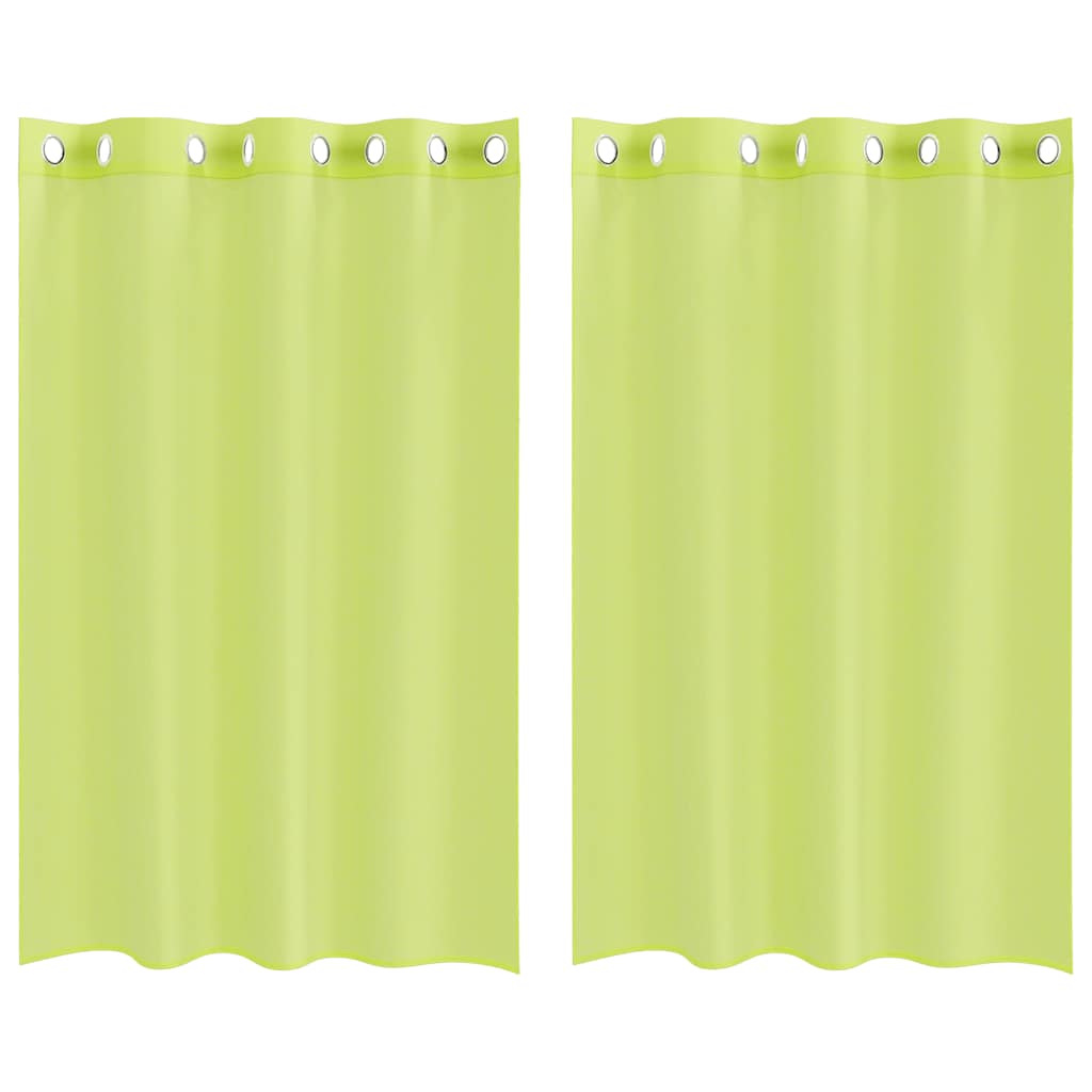 Vidaxx Gardinen Voile mit Ösen 2 Stück 140x175 cm Apfelgrün
