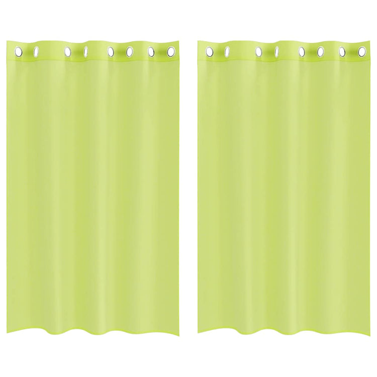 Vidaxx Gardinen Voile mit Ösen 2 Stück 140x175 cm Apfelgrün