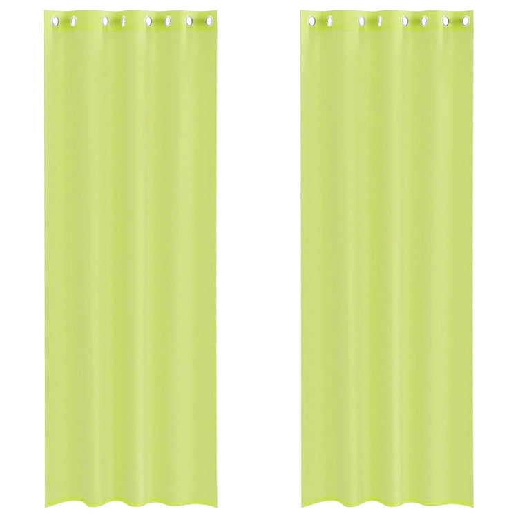Vidaxx Voile-Vorhänge mit Ösen, 2 Stück, 140 x 300 cm, Apfelgrün