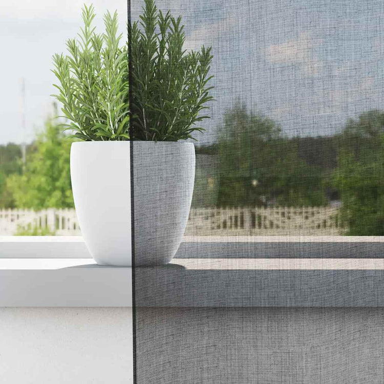 Vidaxx Gardinen Voile mit Ösen 2 Stück 140x225 cm schwarz