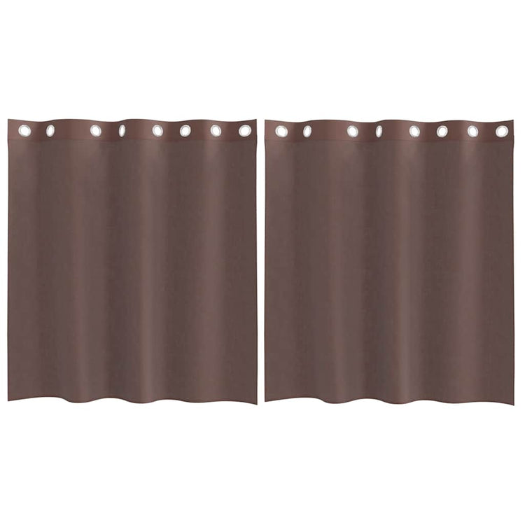 Vidaxx Gardinen Voile mit Ösen 2 Stück 140x140 cm braun