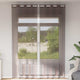 Vidaxx Gardinen Voile mit Ösen 2 Stück 140x300 cm braun