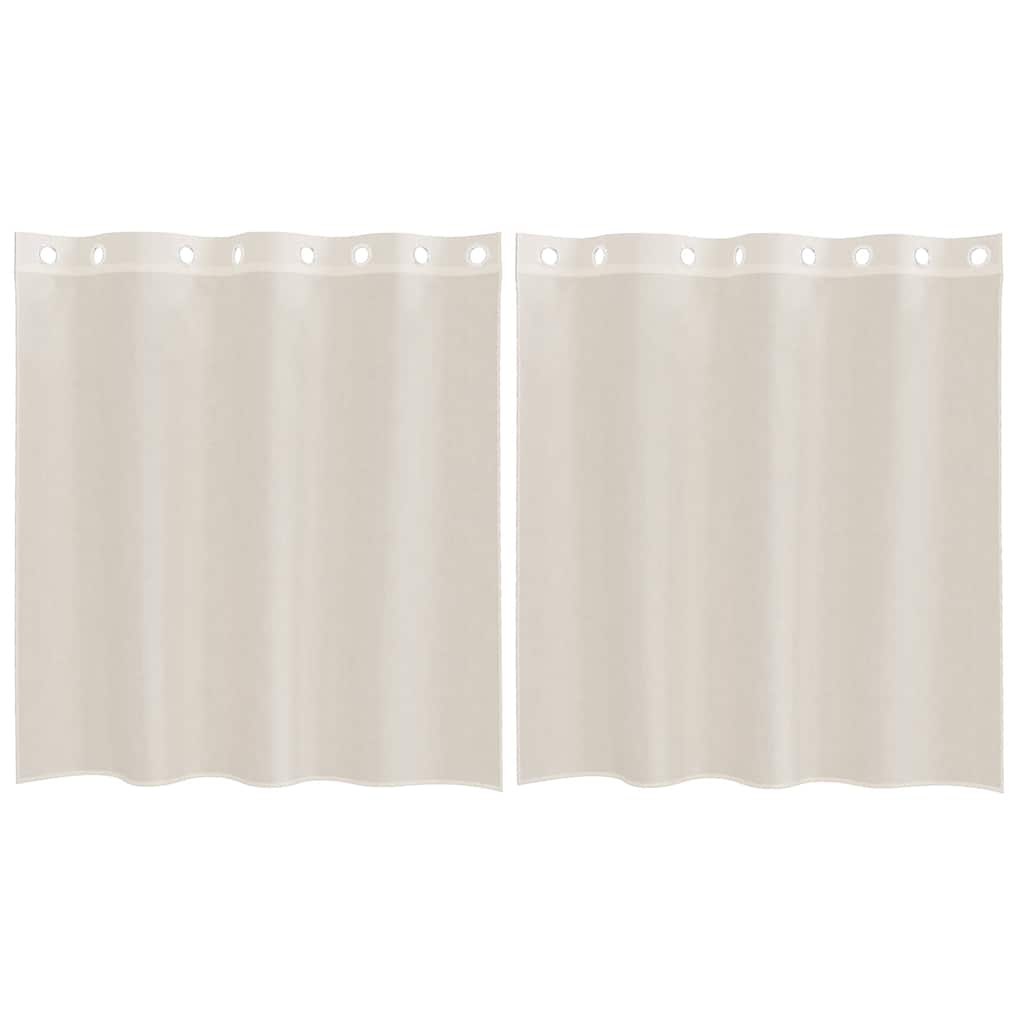 Vidaxx Gardinen Voile mit Ösen 2 Stück 140x140 cm cremefarben