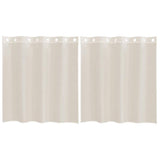 Vidaxx Gardinen Voile mit Ösen 2 Stück 140x140 cm cremefarben - afbeelding 2