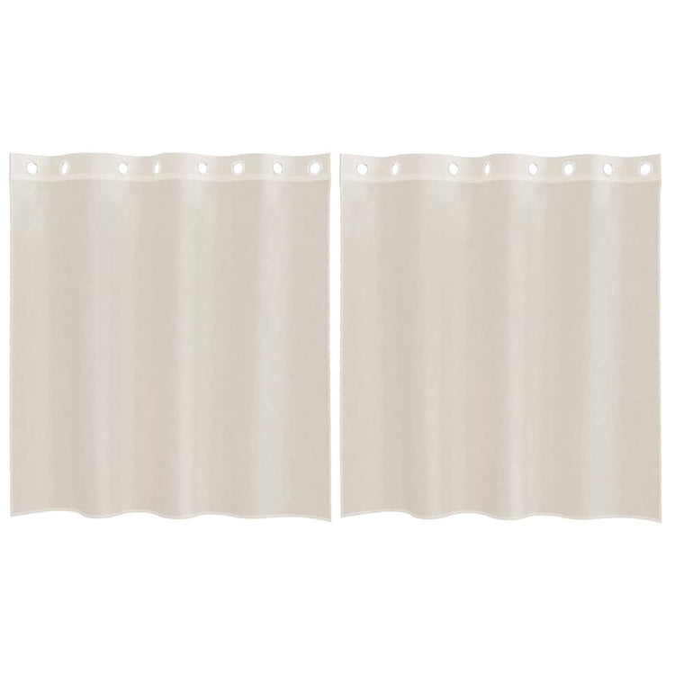 Vidaxx Gardinen Voile mit Ösen 2 Stück 140x140 cm cremefarben