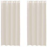 Vidaxx Gardinen Voile mit Ösen 2 Stück 140x245 cm cremefarben - afbeelding 2