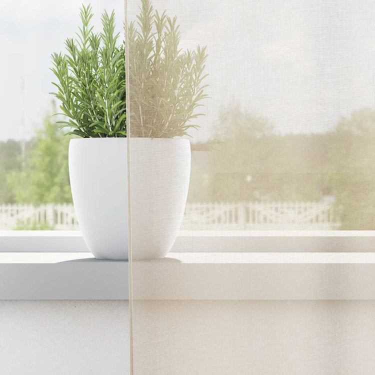 Vidaxx Gardinen Voile mit Ösen 2 Stück 140x245 cm cremefarben