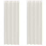 Vidaxx Gardinen Voile mit Ösen 2 Stück 140x260 cm cremefarben - afbeelding 2