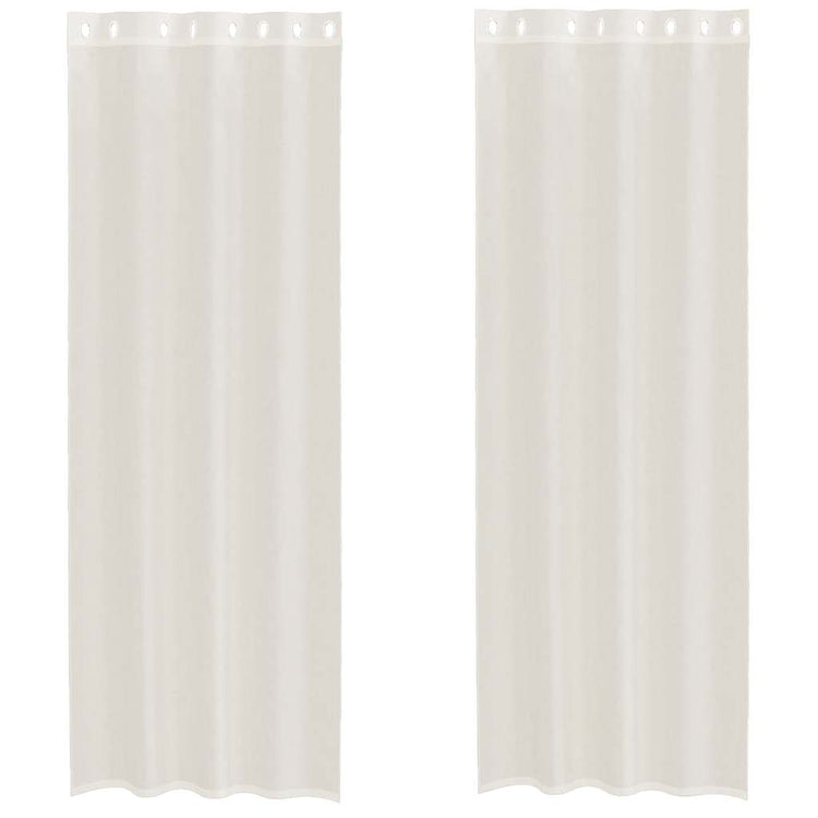 Vidaxx Gardinen Voile mit Ösen 2 Stück 140x260 cm cremefarben