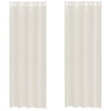 Vidaxx Gardinen Voile mit Ösen 2 Stück 140x300 cm Creme - afbeelding 2