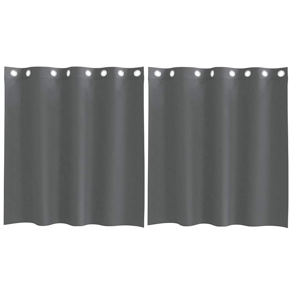 Vidaxx Gardinen Voile mit Ösen 2 Stück 140x140 cm dunkelgrau