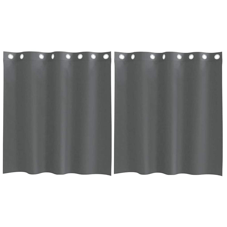 Vidaxx Gardinen Voile mit Ösen 2 Stück 140x140 cm dunkelgrau