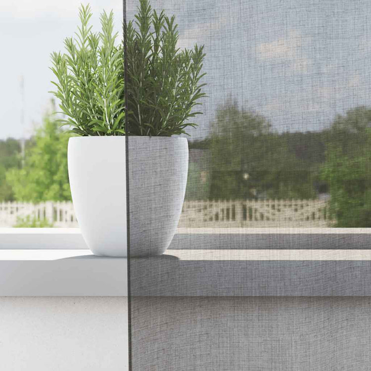 Vidaxx Gardinen Voile mit Ösen 2 Stück 140x140 cm dunkelgrau