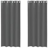 Vidaxx Gardinen Voile mit Ösen 2 Stück 140x225 cm dunkelgrau - afbeelding 2