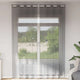 Vidaxx Gardinen Voile mit Ösen 2 Stück 140x260 cm dunkelgrau