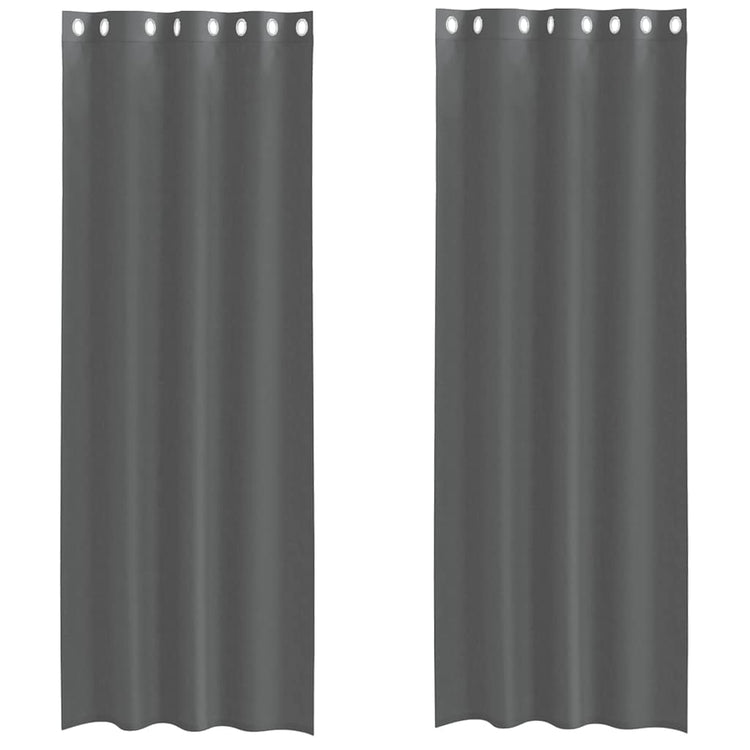 Vidaxx Gardinen Voile mit Ösen 2 Stück 140x300 cm dunkelgrau