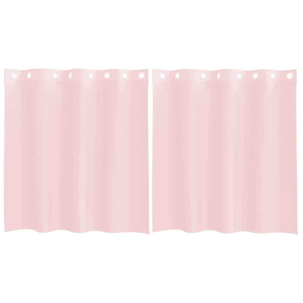Vidaxx Gardinen Voile mit Ösen 2 Stück 140x140 cm hellrosa