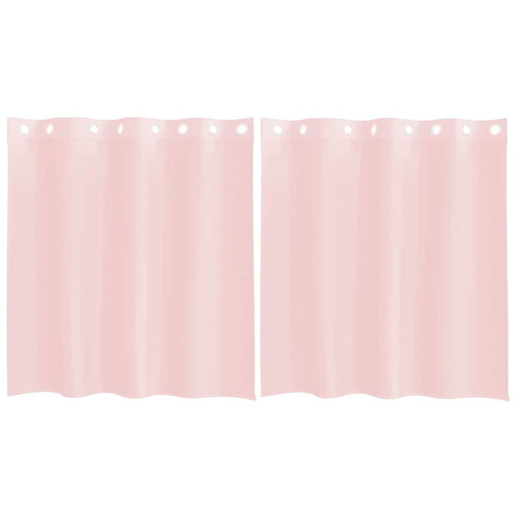 Vidaxx Gardinen Voile mit Ösen 2 Stück 140x140 cm hellrosa