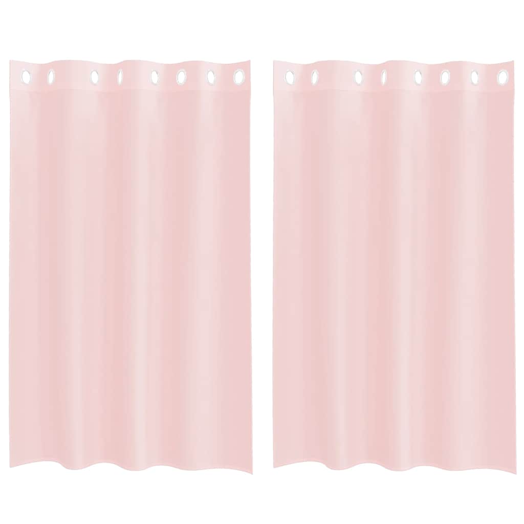 Vidaxx Gardinen Voile mit Ösen 2 Stück 140x175 cm hellrosa