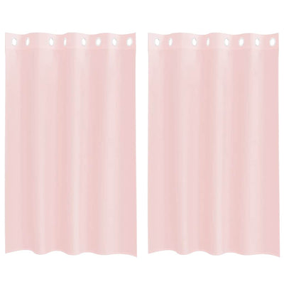 Vidaxx Gardinen Voile mit Ösen 2 Stück 140x175 cm hellrosa