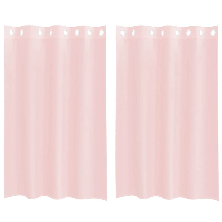 Vidaxx Gardinen Voile mit Ösen 2 Stück 140x175 cm hellrosa