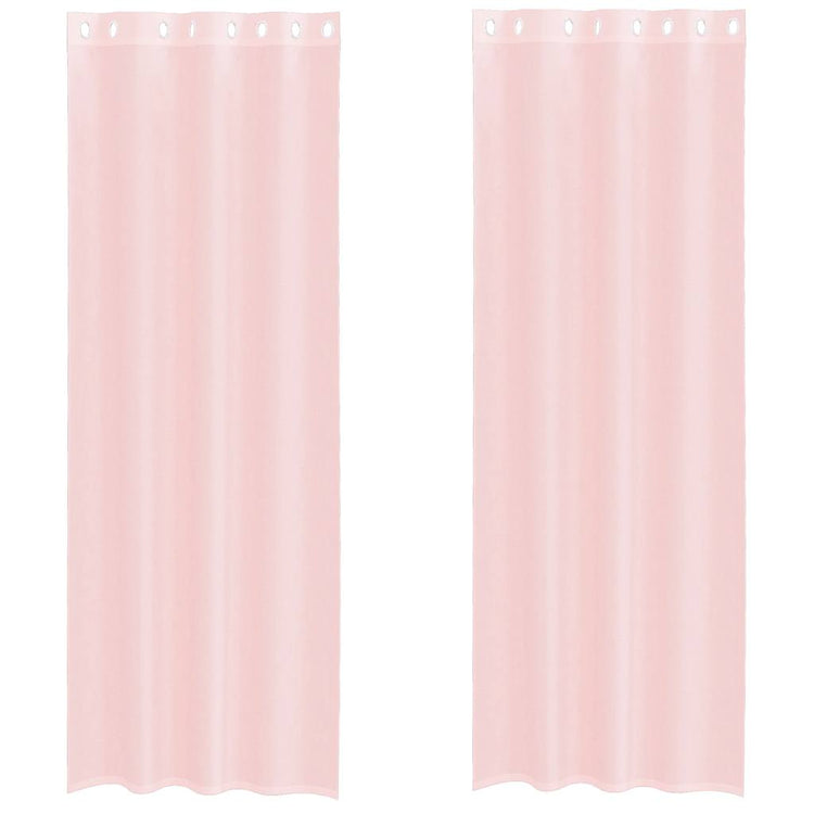 Vidaxx Gardinen Voile mit Ösen 2 Stück 140x260 cm hellrosa