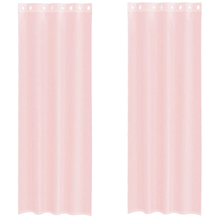 Vidaxx Gardinen Voile mit Ösen 2 Stück 140x300 cm hellrosa