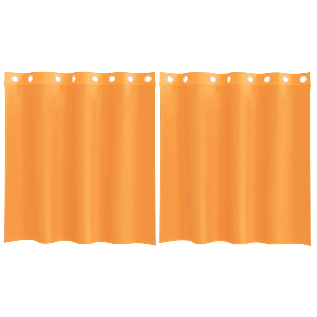 Vidaxx Gardinen Voile mit Ösen 2 Stück 140x140 cm orange