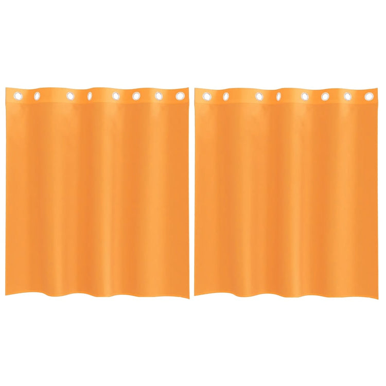 Vidaxx Gardinen Voile mit Ösen 2 Stück 140x140 cm orange