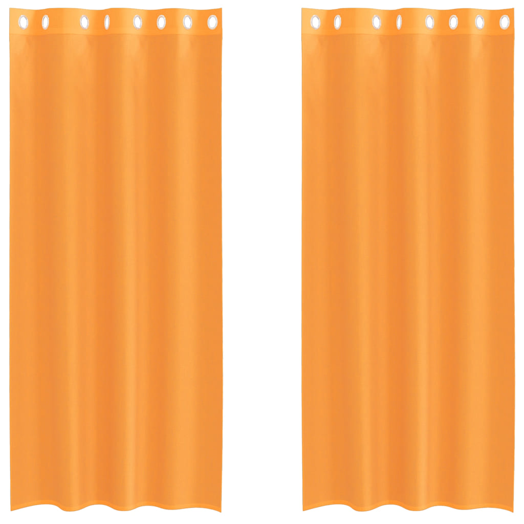Vidaxx Vorhänge mit Ösen 2 Stück 140x225 cm orange