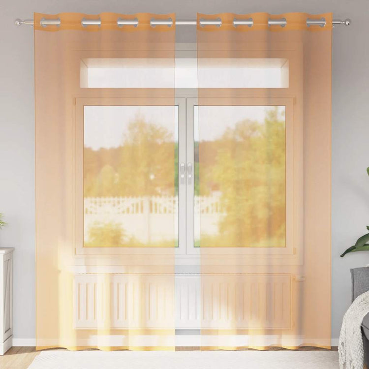 Vidaxx Vorhänge mit Ösen 2 Stück 140x225 cm orange