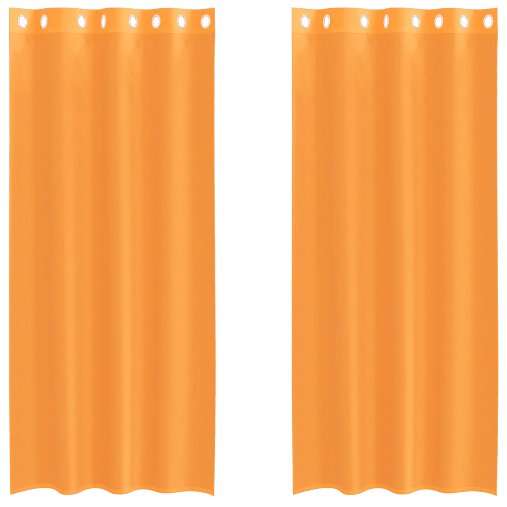 Vidaxx Gardinen Voile mit Ösen 2 Stück 140x245 cm orange
