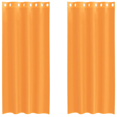 Vidaxx Gardinen Voile mit Ösen 2 Stück 140x245 cm orange